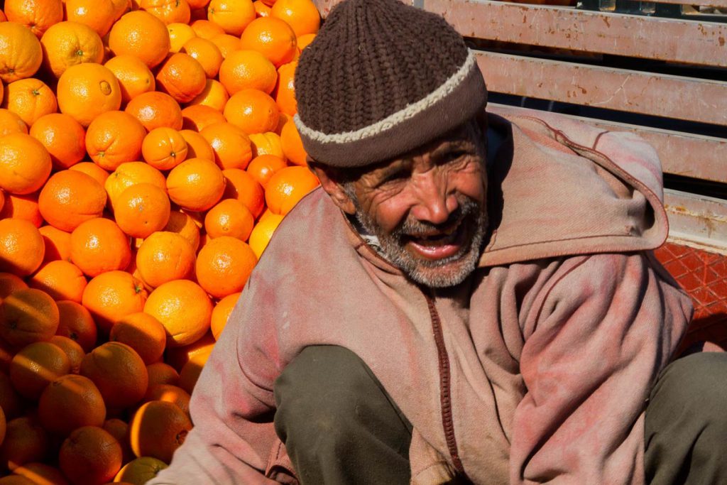 Orange Seller, Berber Souk, Idaou Garde